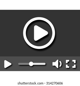 EPS10 vector little video player with shadows