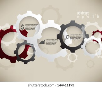 eps10 vector mechanical wheels infographics elements background