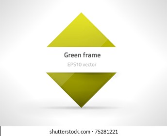 EPS10 vector minimalistic green frame