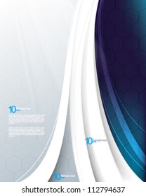 eps10 vector modern chrome concept wave illustration