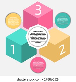 EPS10 Vector. Modern Design Layout.  can be used for infographics, workflow layout, number options, diagram, step up options, web design.
