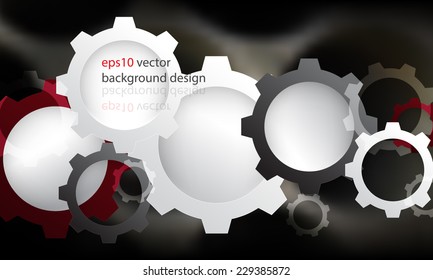 eps10 vector modern frame gear elements technology background