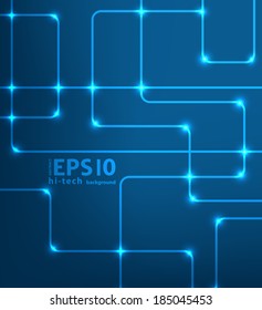 EPS10 vector modern hi-tech glowing background illustration