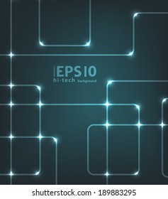 EPS10 vector modern hi-tech glowing background illustration