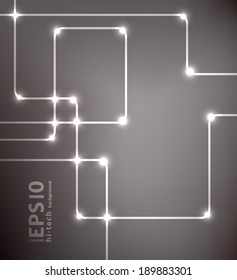 EPS10 vector modern hi-tech glowing background illustration