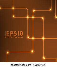 EPS10 vector modern hi-tech glowing background illustration 