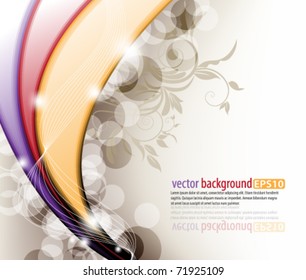 eps10 vector multicolor abstract foliage design