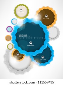 eps10 vector multicolor modern label frame design