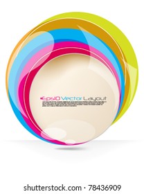 eps10 vector multicolor round frame design