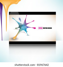 eps10 vector multicolor splatter concept background