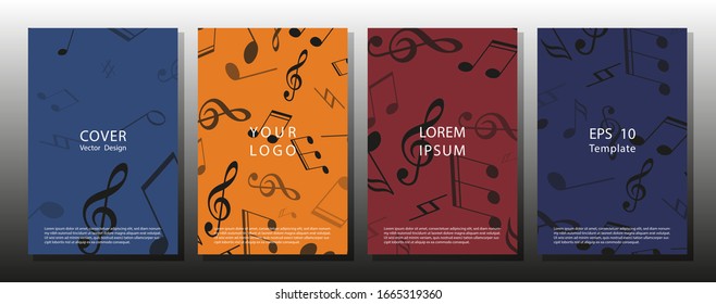 eps10 vector music note background design. Vector music note background design. Music notes. live music concept.