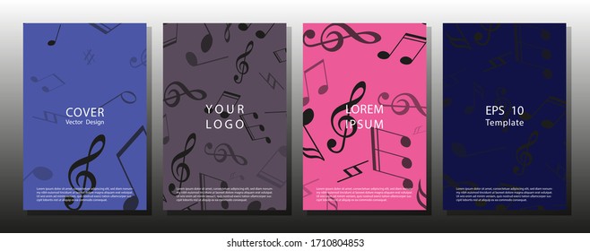 eps10 vector music note background design. Vector music note background design. Music notes. live music concept.