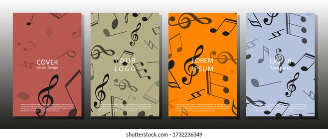 eps10 vector music note background design. Vector illustration.  Music notes. live music concept.