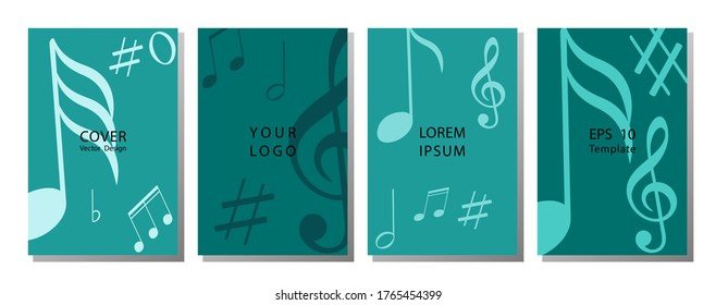 eps10 vector music note background design. Art music, book, poster, abstract, ottoman motifs, element. Mensural musical notation. live music concept.