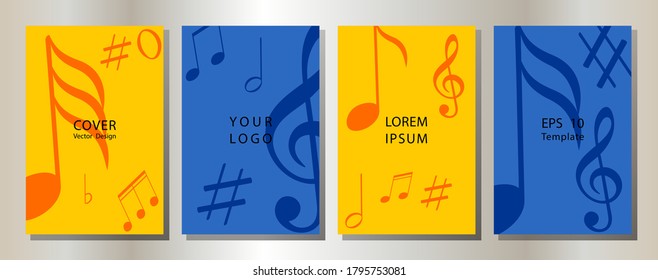 eps10 vector music note background design. Vector illustration.  Mensural musical notation. live music concept.