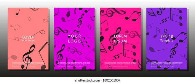 eps10 vector music note background design. Vector music note background design. Vector decorative ethnic greeting card or invitation design background. live music concept.