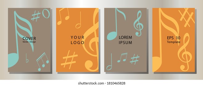 eps10 vector music note background design. Vector music note background design. Mensural musical notation. live music concept.