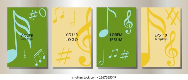 eps10 vector music note background design. Vector music note background design. Mensural musical notation. live music concept.