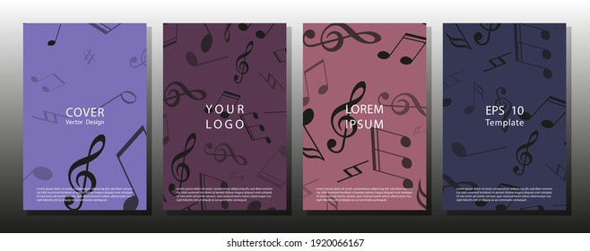 eps10 vector music note background design. Vector illustration.  Vector decorative ethnic greeting card or invitation design background. live music concept.