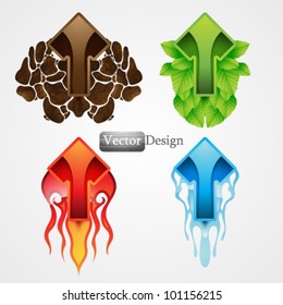 Eps10 Vector Nature Arrows for you Eco-Friendly Concept Design