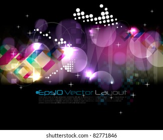 eps10 vector night lights abstract design