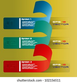 eps10 vector numbered stickers banner design