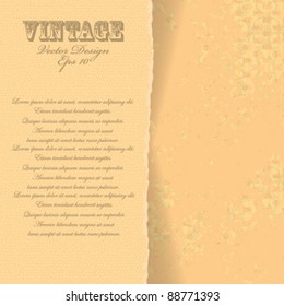 eps10 vector old paper with seamless design background