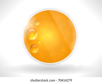 EPS10 vector orange sticker with a place for your message