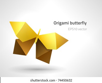 EPS10 vector origami butterfly