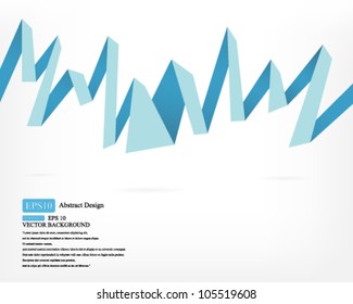 Eps10 Vector Origami Strip Concept Design