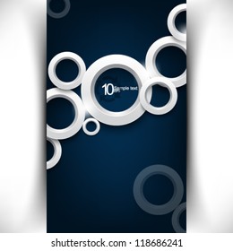 eps10 vector overlapping metallic rings illustration