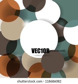 eps10 vector overlapping multicolored round frame design