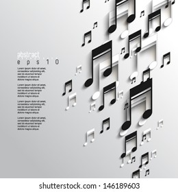 eps10 vector overlapping music note background