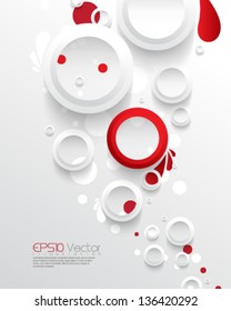 eps10 vector overlapping rings background illustration
