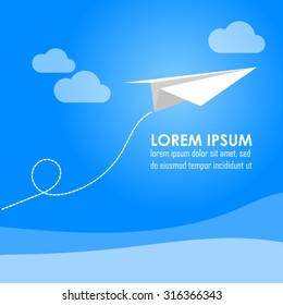 EPS10 vector paper aircraft