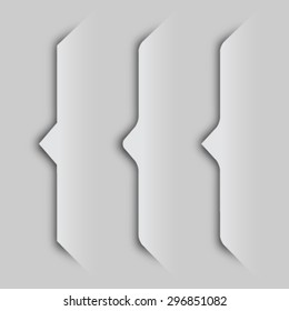 EPS10 vector paper cutout curly bracket shadows