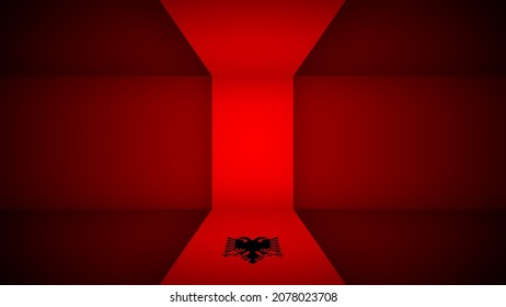 EPS10 Vector Patriotic background with Albania flag colors. An element of impact for the use you want to make of it.