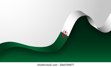EPS10 Vector Patriotic Background with Algeria flag colors. An element of impact for the use you want to make of it.