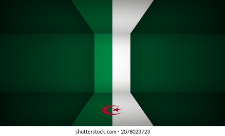 EPS10 Vector Patriotic background with Algeria flag colors. An element of impact for the use you want to make of it.