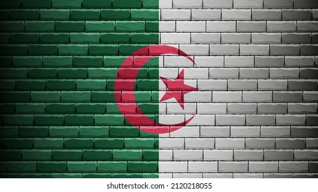 EPS10 Vector Patriotic background with Algeria flag colors. An element of impact for the use you want to make of it.