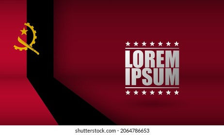 EPS10 Vector Patriotic Background with Angola flag colors. An element of impact for the use you want to make of it.