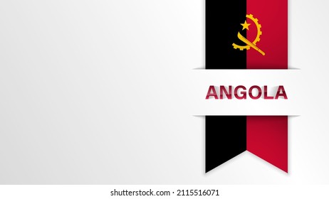 EPS10 Vector Patriotic background with Angola flag colors and written with reflection. An element of impact for the use you want to make of it.