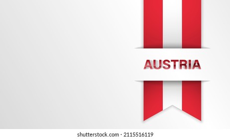 EPS10 Vector Patriotic background with Austria flag colors and written with reflection. An element of impact for the use you want to make of it.