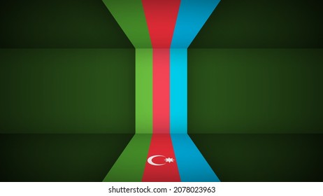 EPS10 Vector Patriotic background with Azerbaijan flag colors. An element of impact for the use you want to make of it.