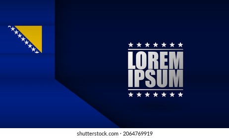 EPS10 Vector Patriotic Background with Bosnia and Herzegovina flag colors. An element of impact for the use you want to make of it.
