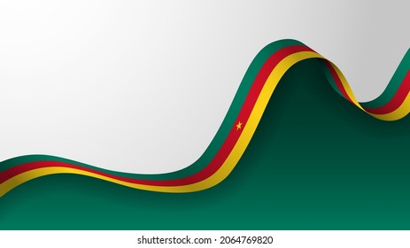 EPS10 Vector Patriotic Background with Cameroon flag colors. An element of impact for the use you want to make of it.