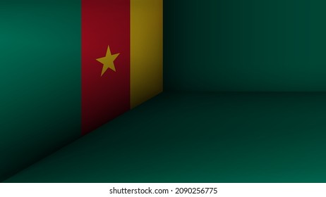 EPS10 Vector Patriotic background with Cameroon flag colors. An element of impact for the use you want to make of it.