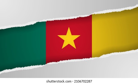 EPS10 Vector Patriotic background with Cameroon flag colors. An element of impact for the use you want to make of it.