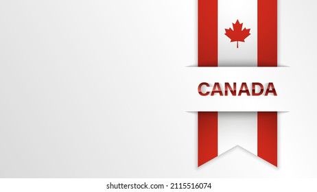 EPS10 Vector Patriotic background with Canada flag colors and written with reflection. An element of impact for the use you want to make of it.