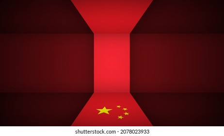 EPS10 Vector Patriotic background with China flag colors. An element of impact for the use you want to make of it.